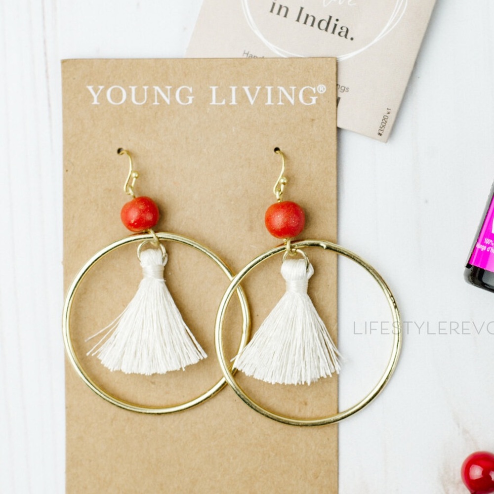Young Living Drops of Joy Diffuser Earrings NWT